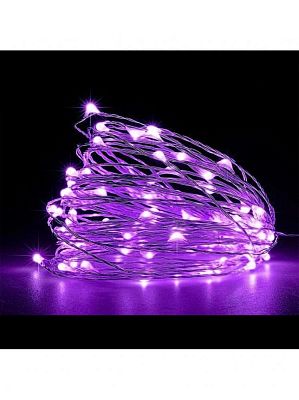 Светодиодная нить Роса 10 м м, сиреневый 100 LED, , провод , К130-819