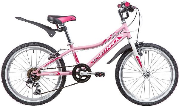 Велосипед горный Novatrack Alisa 20" 10,5" 6 ск. розовый, белый 20SH6V.ALICE.PN9 2020