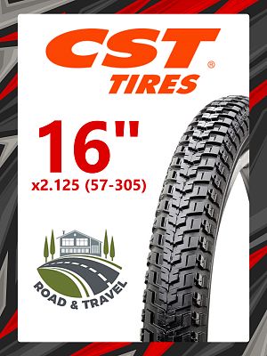 Велопокрышка CST 16"x2.125 (57-305) WIREBEAD CITY C712  черный TB16039600