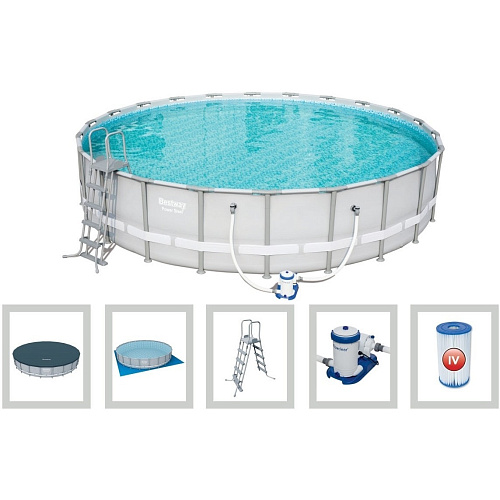 Бассейн каркасный Bestway Power Steel 671x132 см, арт. 56705 фото 2 Бассейн каркасный Bestway Power Steel 671x132 см, арт. 56705 фото 2