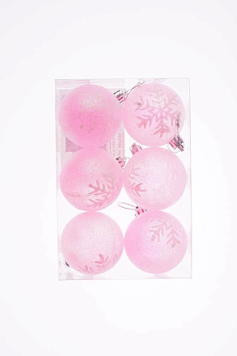 													Набор шаров 6 см 6 шт розовый 60TV06-778 PINK