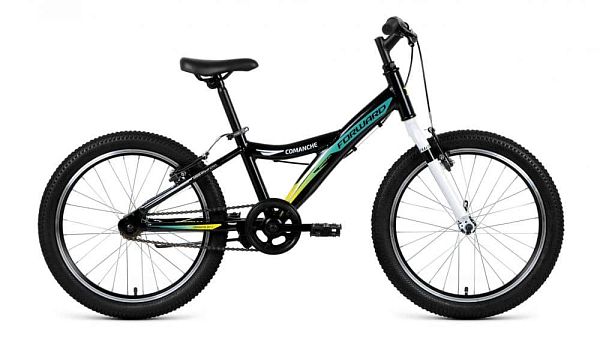 Велосипед детский  FORWARD COMANCHE 1.0 20" 10,5" черно-зеленый RBKW91601002 2019