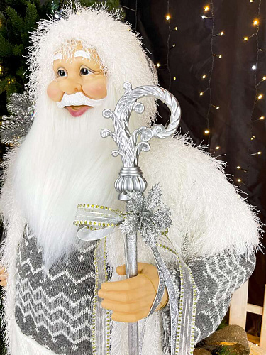 													Дед Мороз  90 см серый, белый S1088-36 фото 4