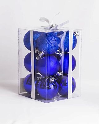 Набор шаров 6 см 12 шт синий 6012ABC/B