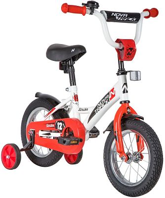 Велосипед детский  Novatrack STRIKE 12" XS бело, красный 123STRIKE.WTR20 2020