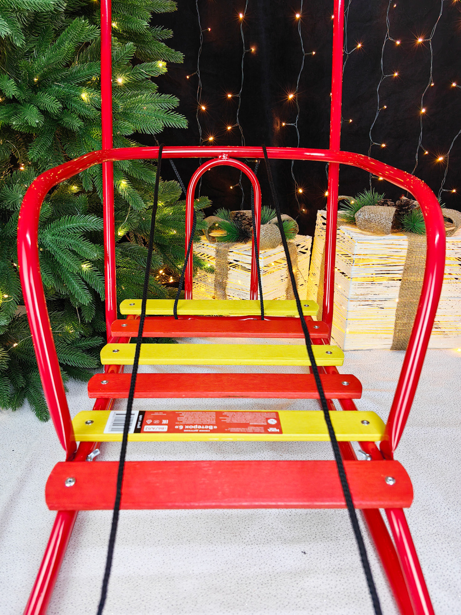 Санки с ручкой детские Ветерок 6 алый 7082433/В6/АЛ2 фото 6 Санки с ручкой детские Ветерок 6 алый 7082433/В6/АЛ2 фото 6