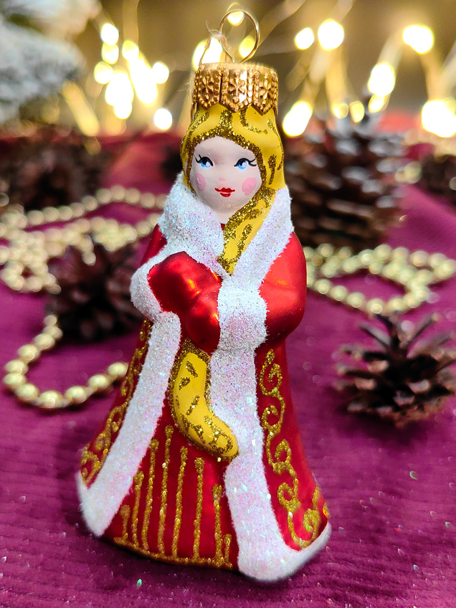 Елочная игрушка Снегурочка красный 11 см, стекло // снегурочка RED фото 3 Елочная игрушка Снегурочка красный 11 см, стекло // снегурочка RED фото 3