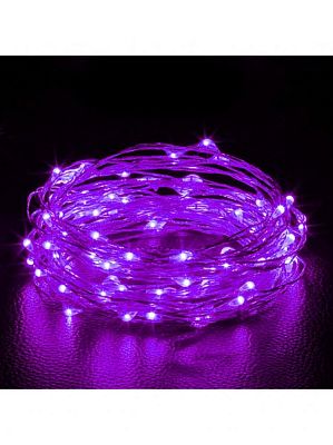 Конский хвост Роса 10 нитей по 2 м, сиреневый 200 LED, статичный, провод , К130-306