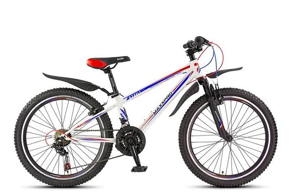 Велосипед горный MAXXPRO STEELY 20 20" 11" 6 ск. бело-красно-синий Y104-H36120 