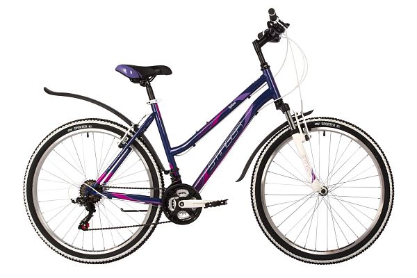 Велосипед горный Stinger LATINA 26" 19" 18 (2x9) ск. фиолетовый/розовый 26SHV.LATINA.19VT2 2022