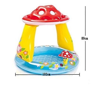 Бассейн детский надувной Грибочек 102х89 см, арт. 57114