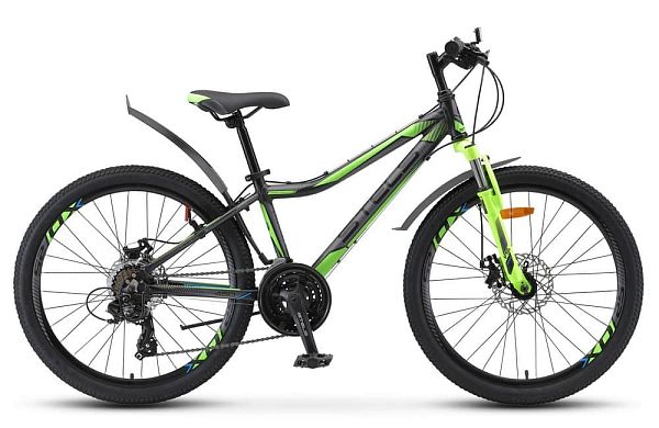 Велосипед горный STELS Navigator 450 MD 24" 13" 21 ск. черно-зеленый LU079443 