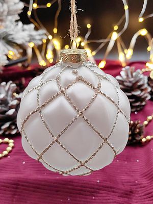 Шар прозрачный матовый 10 см, стекло Merry Green MG24073