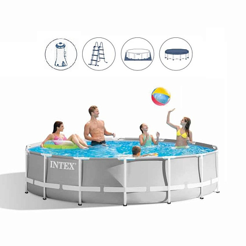 Бассейн каркасный Intex Prism Frame 457х107 см, арт. 26724 фото 3 Бассейн каркасный Intex Prism Frame 457х107 см, арт. 26724 фото 3