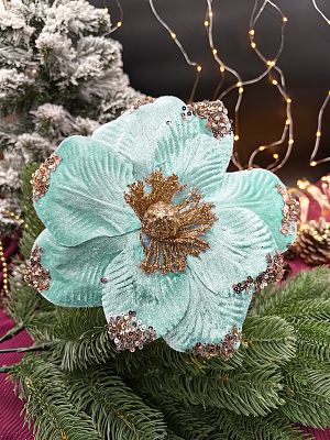 Цветок голубой d 22 см MG24551