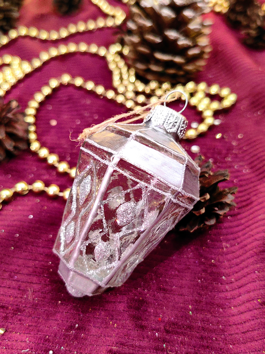 Елочная игрушка Фонарь прозрачный 8 см, стекло // фонарь TRT фото 2 Елочная игрушка Фонарь прозрачный 8 см, стекло // фонарь TRT фото 2