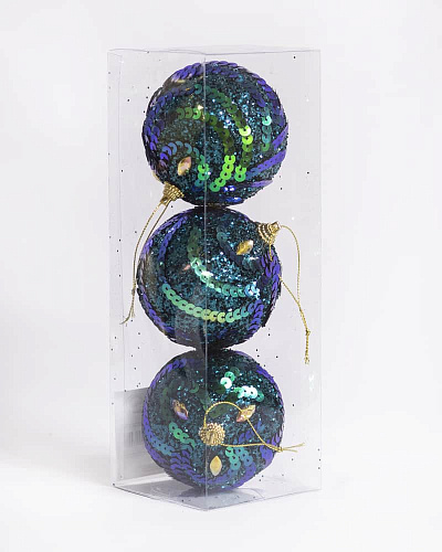 													Набор шаров 8 см 3 шт изумрудный 9920409