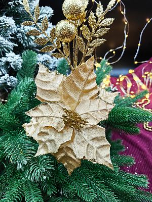 Цветок золото d  см Flo-12-53gold