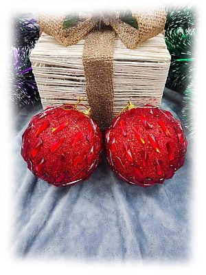 Набор шаров 10 см 2 шт красный 165728