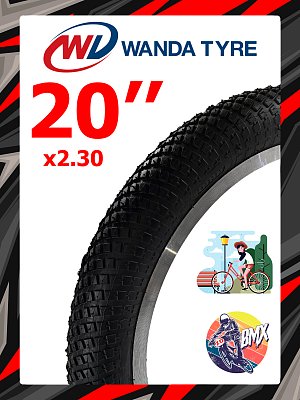 Велопокрышка Wanda 20"x2.30 P1161  черный P1161WD20x2.30