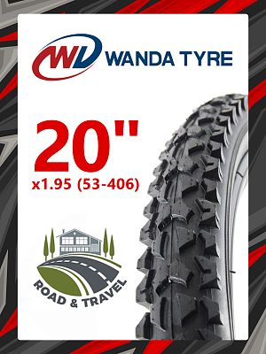 Велопокрышка Wanda 20"x1.95 (53-406) P1001  черный RTRR20WND003