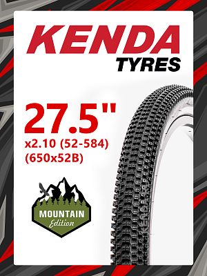 Велопокрышка KENDA 27.5"x2.10 (52-584) (650x52B) K-1047 SMALL BLOCK EIGHT 60 TPI черный 070L9192