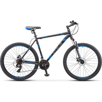 Велосипед горный хардтейл  STELS Navigator 700 MD 27.5" 21" серебристый/синий LU085153 