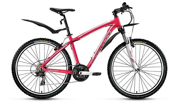 Велосипед горный FORWARD Agris 1.0 26"  21 ск. розовый глянцевый FORWARD Agris Lady 1.0 17" розовый 