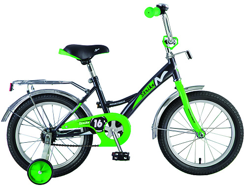 													Велосипед детский  Novatrack STRIKE 14" 9" Черный-зеленый 143STRIKE.BKG8 