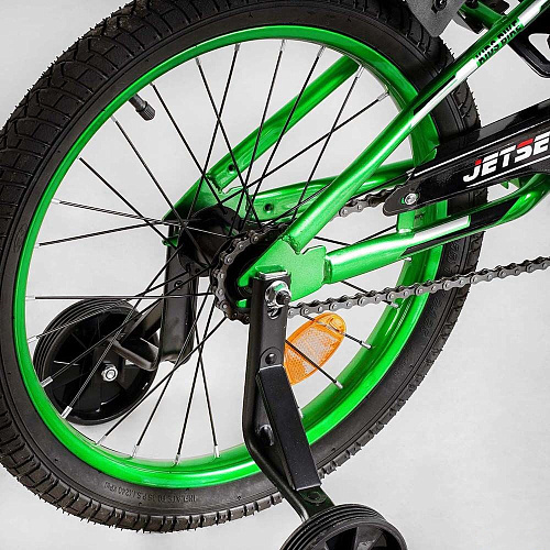 													Велосипед детский JetSet  18" 10,5" черный/зеленый JS-N1801  фото 2