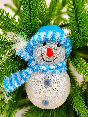 Снеговик 12 см голубой 27010Blue Снеговик 12 см голубой 27010Blue