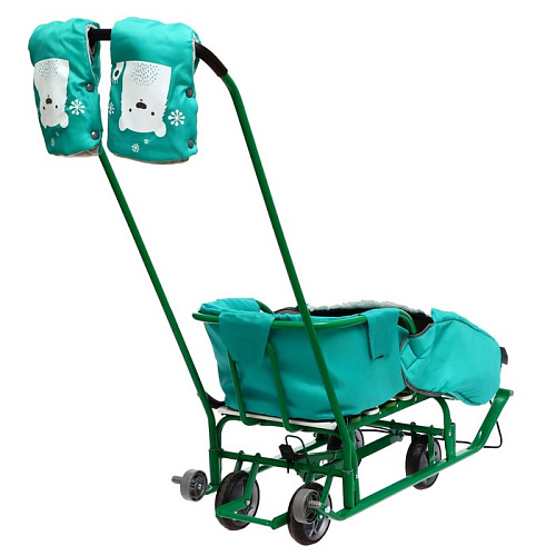 Санки с набором аксессуаров детские Тимка 5УН зеленый 9441486/Т5УН/З фото 3 Санки с набором аксессуаров детские Тимка 5УН зеленый 9441486/Т5УН/З фото 3