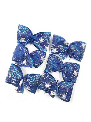 Набор украшений Бант 12x6 см. синий 6шт BantB-Blue19