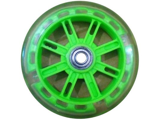 Колесо светящееся для самоката ПВХ с 2 подщип.ABEC-7, диам. - 116мм, зеленое SC 01-1 GR Колесо светящееся для самоката ПВХ с 2 подщип.ABEC-7, диам. - 116мм, зеленое SC 01-1 GR