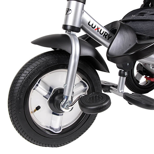 Детский трехколесный велосипед с ручкой Tech Team Luxury черный 400018 фото 3 Детский трехколесный велосипед с ручкой Tech Team Luxury черный 400018 фото 3