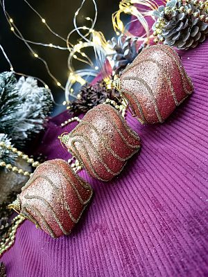 Набор шаров 8 см 3 шт молочный шоколад 09770MC