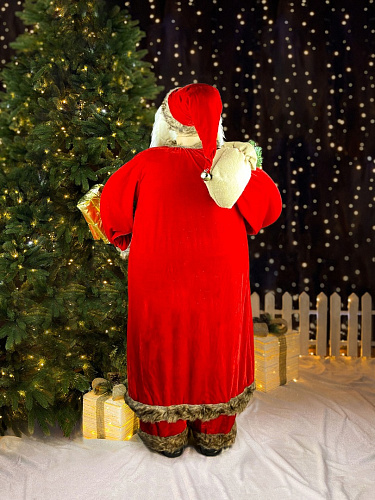 													Дед Мороз  150 см красный, золотой 18101-60 фото 6