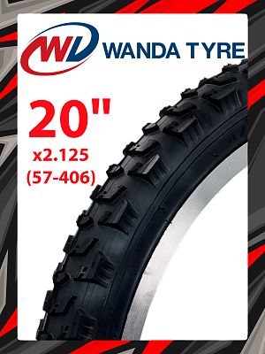 Велопокрышка Wanda 20"x2.125 (57-406) P1011  черный RTRP10110001