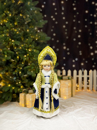 Снегурочка 45 см синий, золотой YD18008-ББ Снегурочка 45 см синий, золотой YD18008-ББ