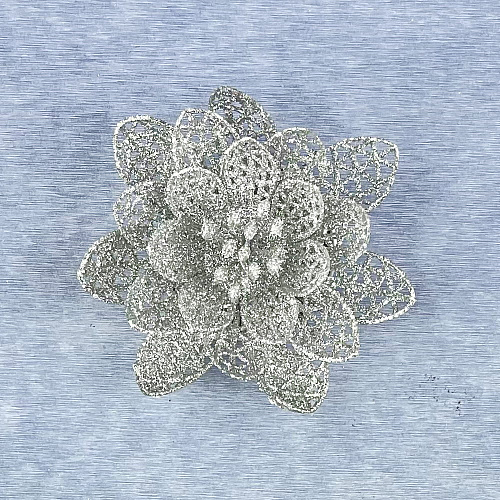 Цветок серебристый d см Allotos9s фото 2 Цветок серебристый d см Allotos9s фото 2