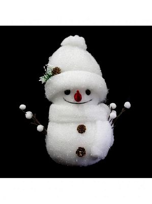 Снеговик 35 см белый К130-628