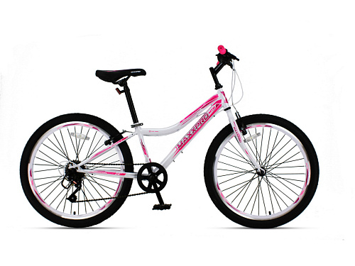 													Велосипед горный MAXXPRO STEELY 24 LITE 24" 12" 6 ск. бело-розовый N2400-5 2021 фото 2