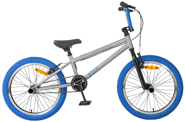 Велосипед BMX Tech Team GOOF 20" 18,7" 1 ск. серо-синий 810020 2022