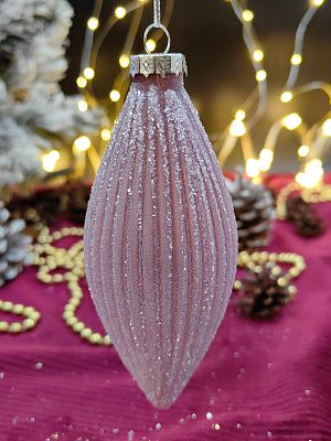 Шар орхидея 6x13 см, стекло Merry Green MG24157