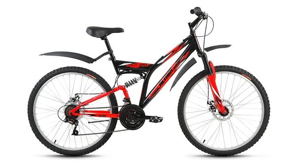 Велосипед горный двухподвес ALTAIR MTB FS disk 26" 16" 18 ск. черный ALTAIR MTB FS 26 disc 16" черны