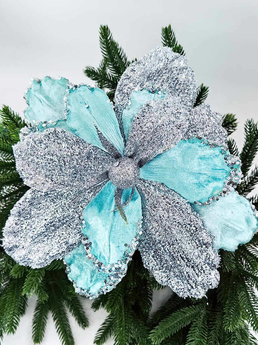 Цветок бирюзовый d 32 см Flo-12-1Bir фото 2 Цветок бирюзовый d 32 см Flo-12-1Bir фото 2