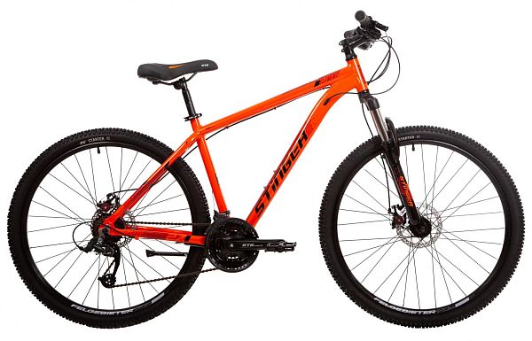 Велосипед горный Stinger ELEMENT STD SE 27.5" 18" 21 скорость (3x7) ск. оранжевый 27AHD.ELEMSTD.18OR
