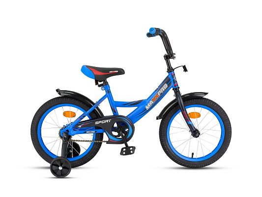 Велосипед детский MAXXPRO SPORT 16"  матовый сине-черный SPORT-16-5 