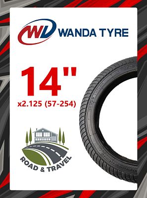 Велопокрышка Wanda 14"x2.125 (57-254) P1199  черный RTRP11990002