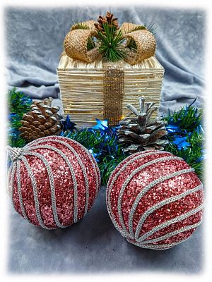 Набор шаров 10 см 2 шт розовый 505907PP+S10